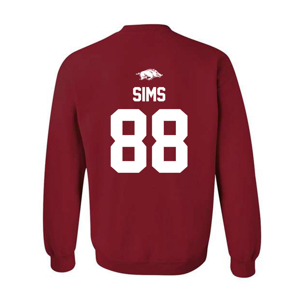 Arkansas - NCAA Football : Xadavien Sims - Classic Shersey Crewneck Sweatshirt-1
