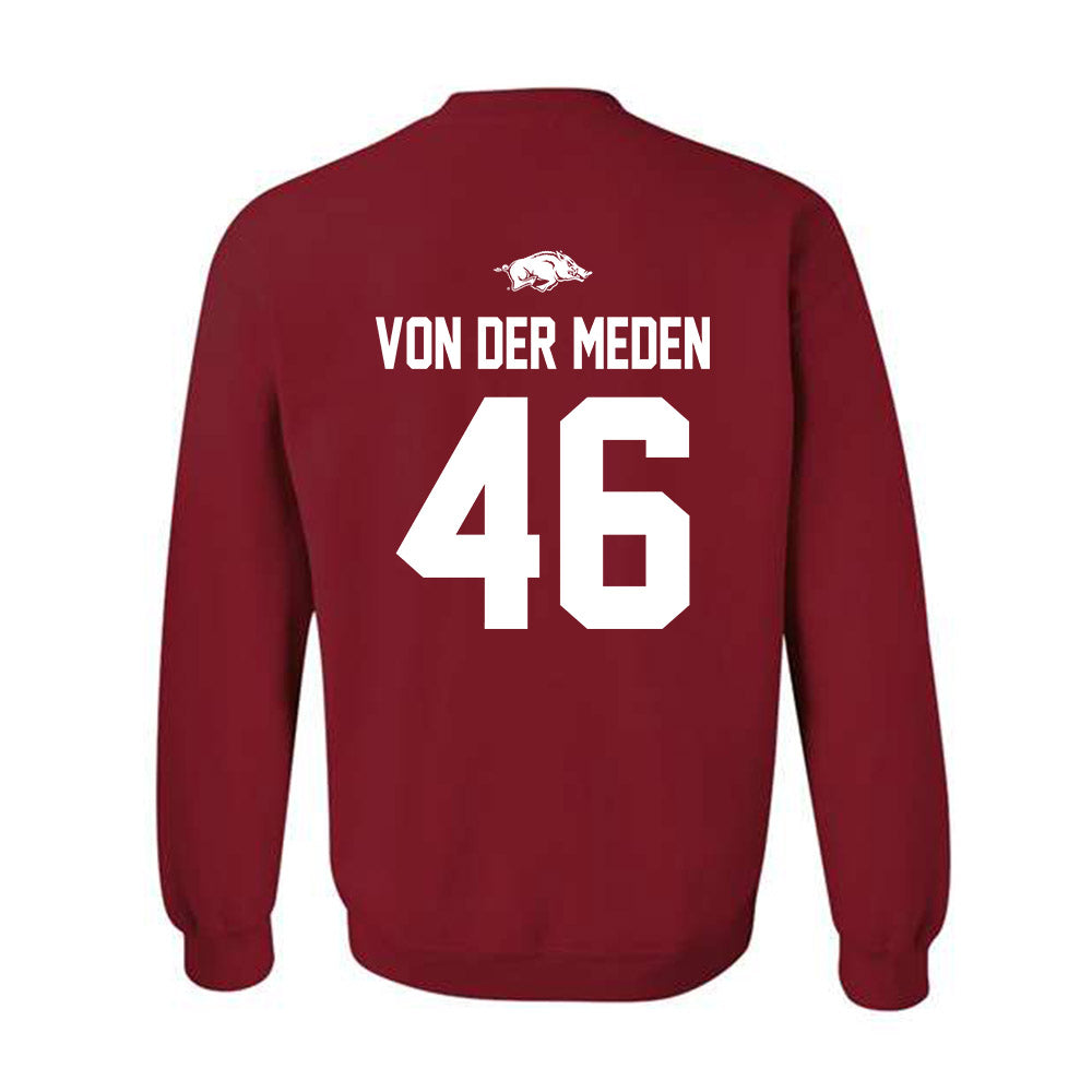 Arkansas - NCAA Football : Charlie von der Meden - Classic Shersey Crewneck Sweatshirt