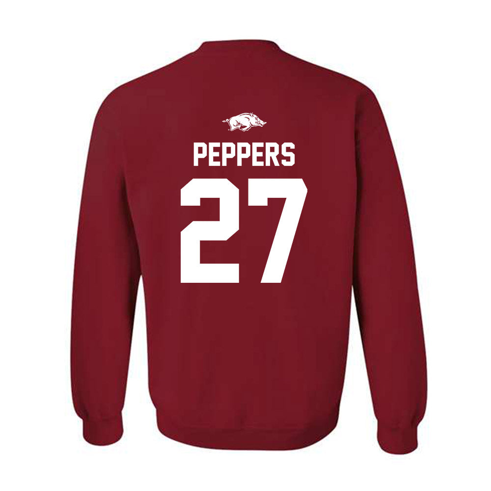 Arkansas - NCAA Women's Volleyball : Journey Peppers - Classic Shersey Crewneck Sweatshirt-1