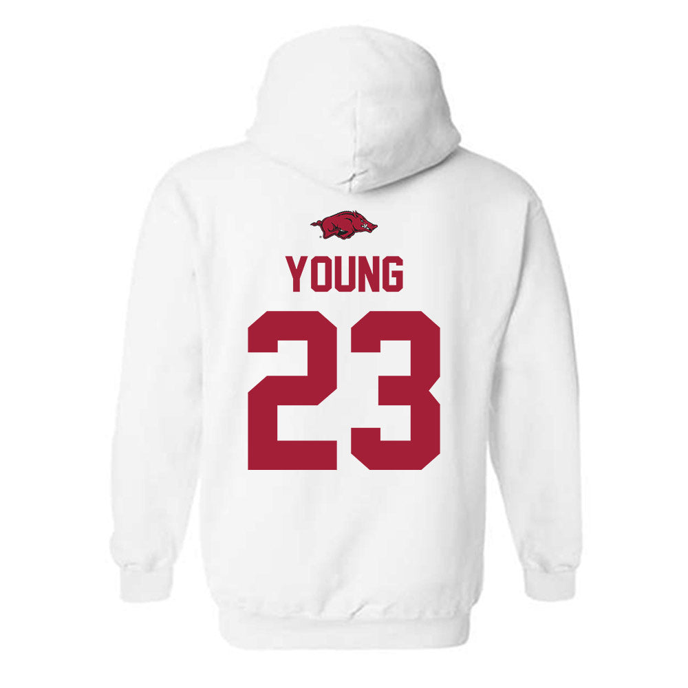 Arkansas - NCAA Football : Kevin Young - Classic Shersey Hooded Sweatshirt-1