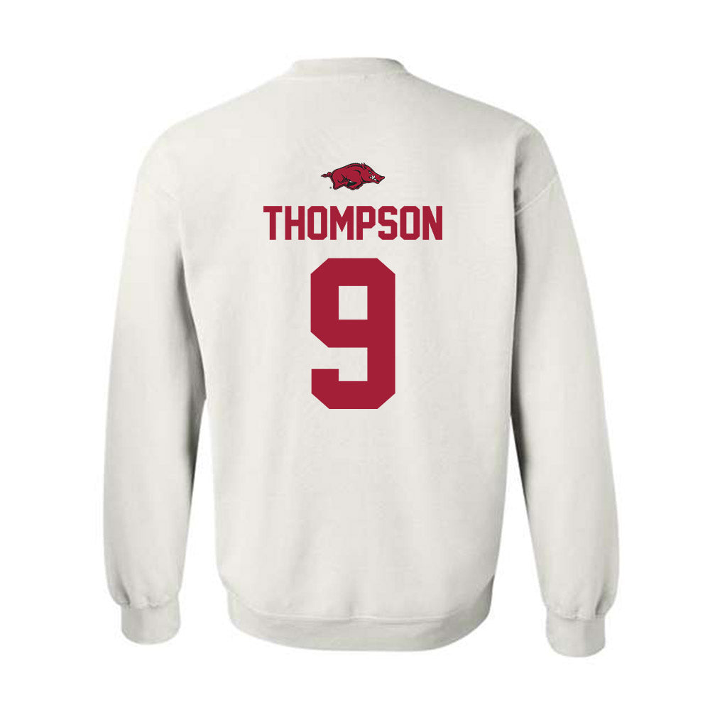 Arkansas - NCAA Men's Basketball : Davion Thompson - Classic Shersey Crewneck Sweatshirt-1