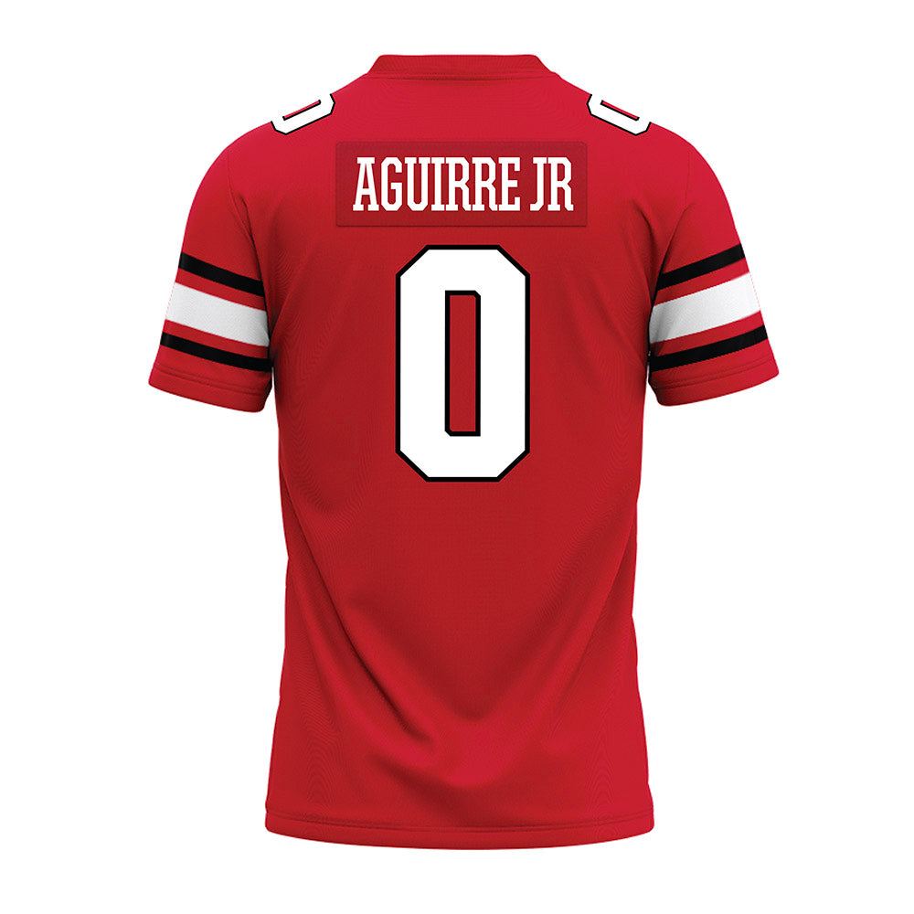 NC State - NCAA Football : Raul Aguirre JR - Red Premium Football Jersey-1