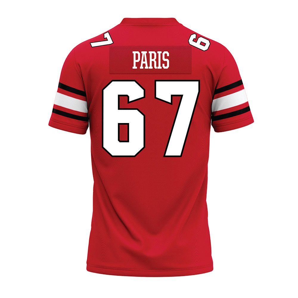 NC State - NCAA Football : Henri Paris - Red Premium Football Jersey-1
