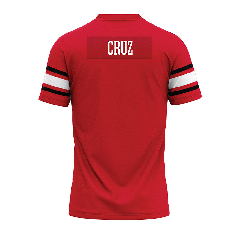 NC State - NCAA Football : Daniel Cruz - Red Premium Football Jersey-1