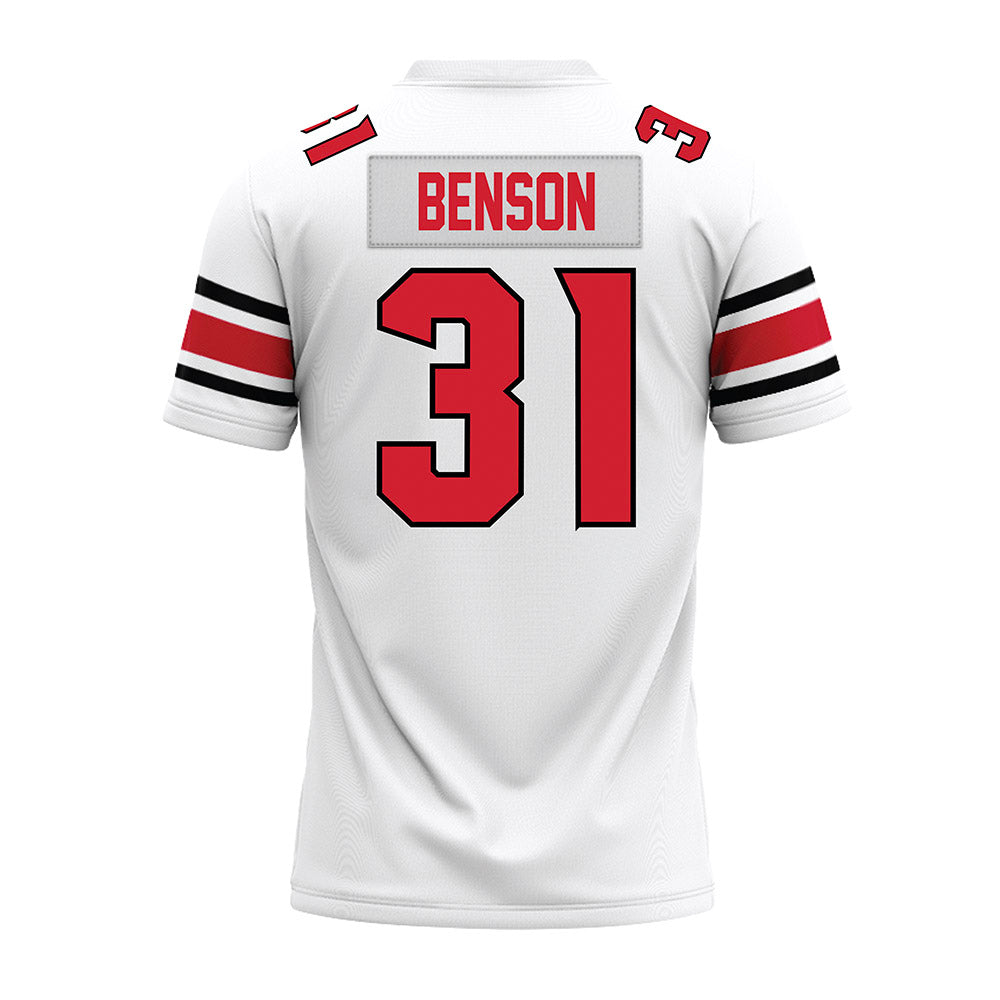 NC State - NCAA Football : Bailey Benson - White Premium Football Jersey-1