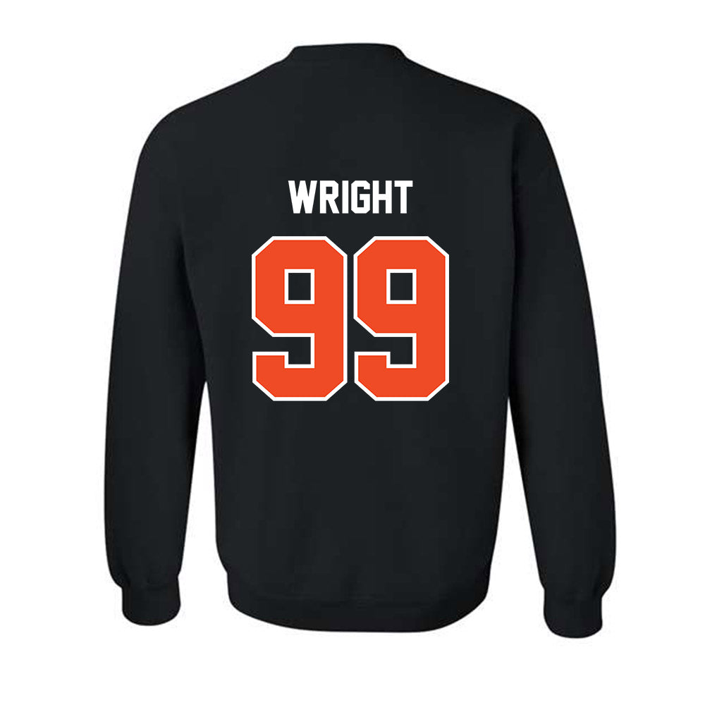 Campbell - NCAA Football : Logan Wright - Classic Shersey Crewneck Sweatshirt-1