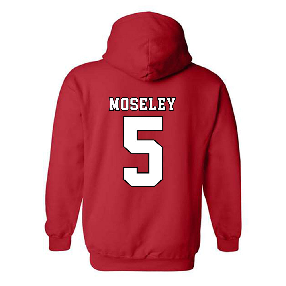 Texas Tech - NCAA Men's Basketball : Josiah Moseley - Classic Shersey Hooded Sweatshirt-1