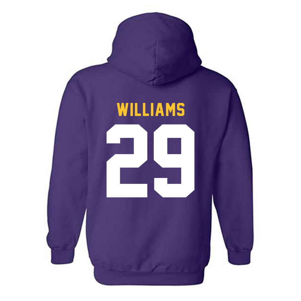 LSU - NCAA Baseball : Cooper Williams - Classic Shersey Hooded Sweatshirt-1