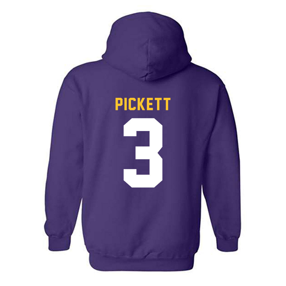 LSU - NCAA Football : DJ Pickett - Classic Shersey Hooded Sweatshirt-1