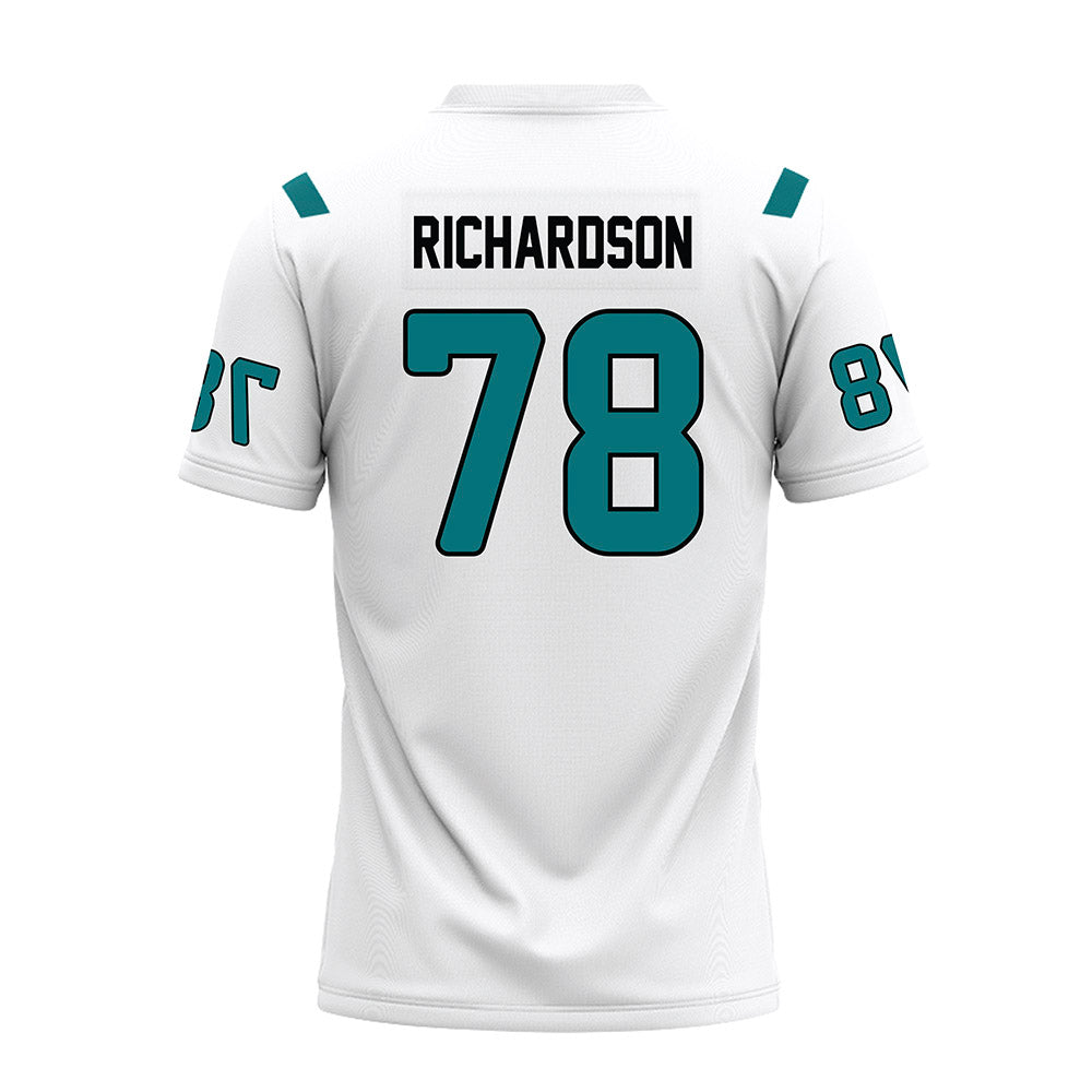 Coastal Carolina - NCAA Football : Daughtry Richardson - White Premium Football Jersey-1