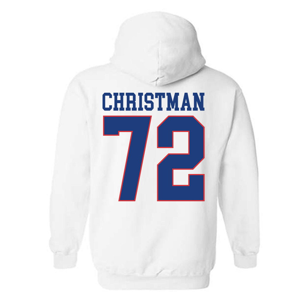 LA Tech - NCAA Football : Hayden Christman - Sports Shersey Hooded Sweatshirt-1