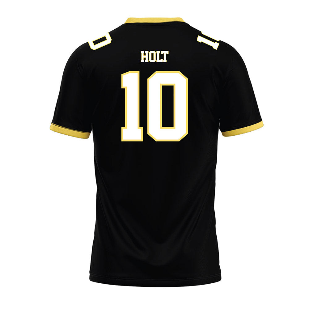 PLU - NCAA Football : Emmett Holt - Black Premium Football Jersey-1