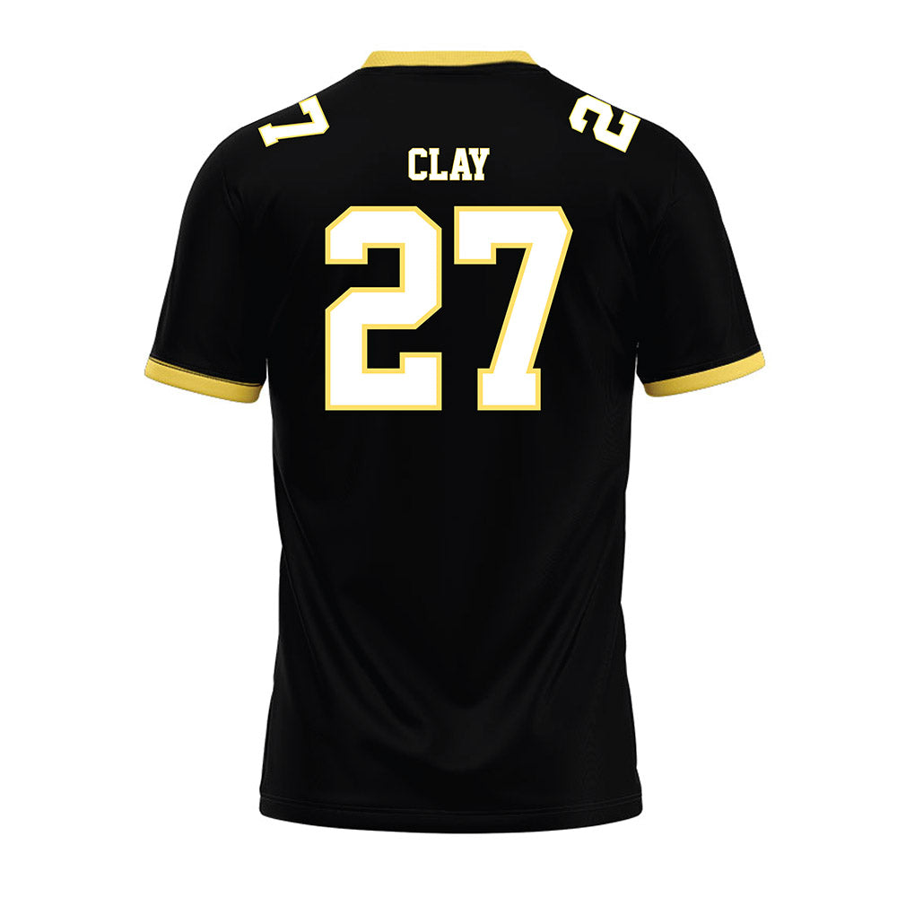 PLU - NCAA Football : Brycen Clay - Black Premium Football Jersey-1