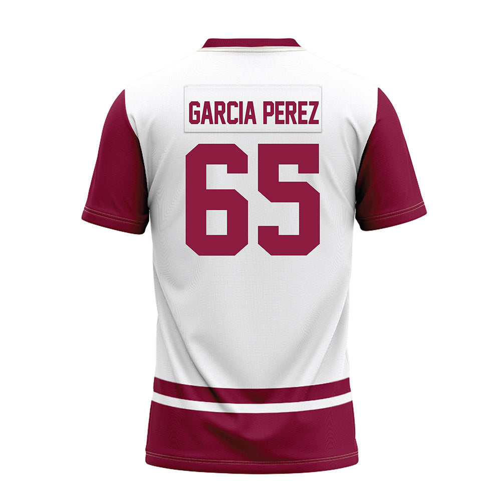 NMSU - NCAA Football : Isaiah Garcia Perez - White Premium Football Jersey-1