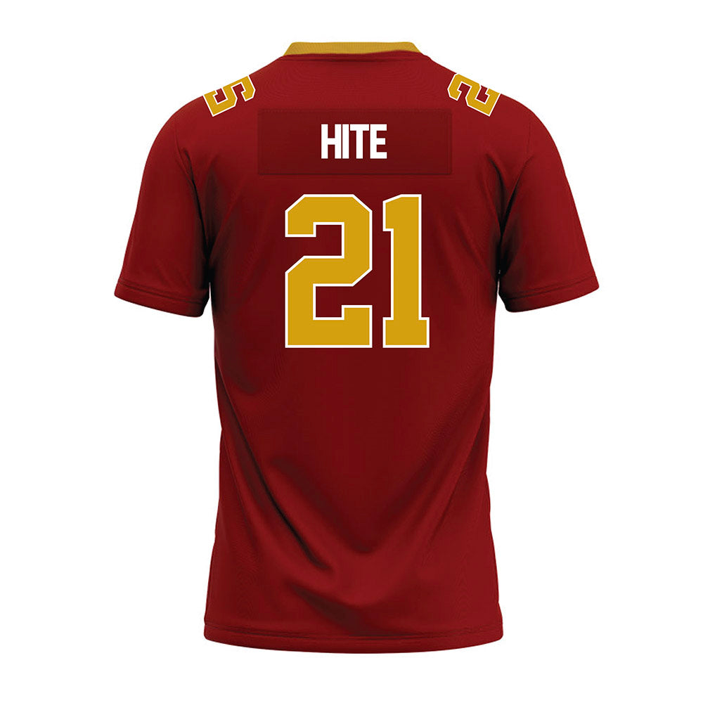Elon - NCAA Football : Derek Hite - Maroon Premium Football Jersey-1