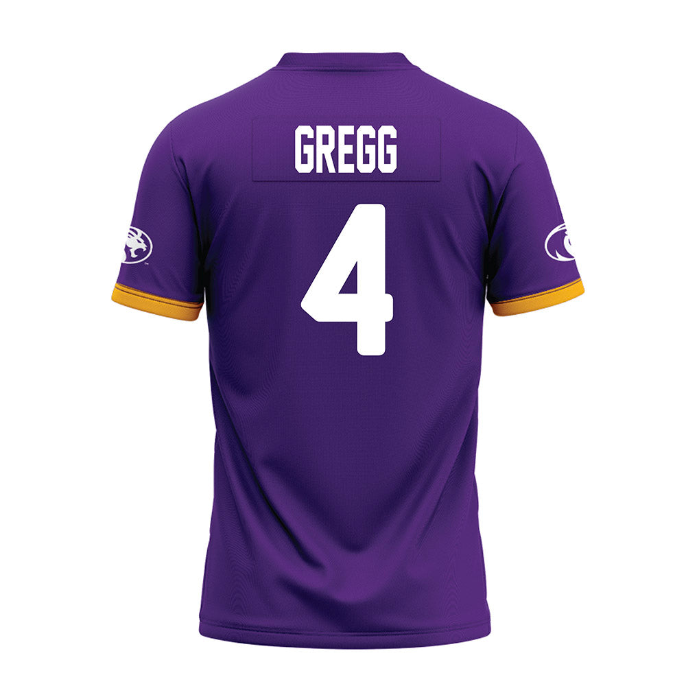 North Alabama - NCAA Football : Noah Gregg - Purple Premium Football Jersey-1
