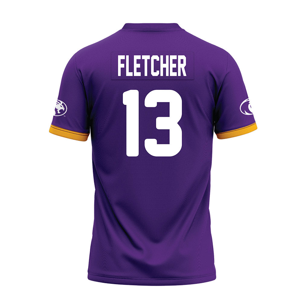 North Alabama - NCAA Football : Azariah Fletcher - Purple Premium Football Jersey-1