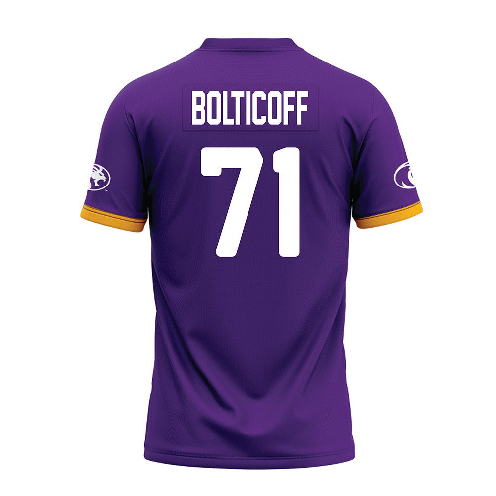 North Alabama - NCAA Football : Noah Bolticoff - Purple Premium Football Jersey-1