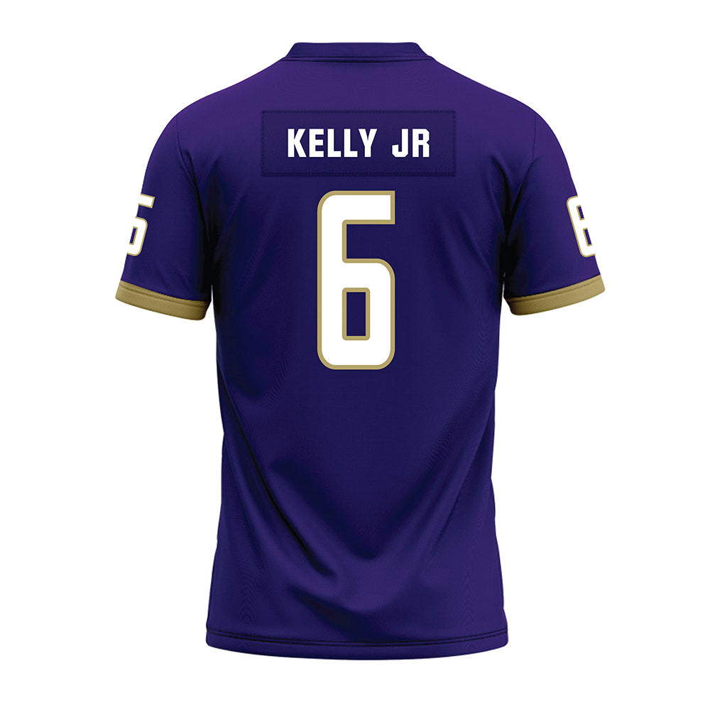 JMU - NCAA Football : DJ Kelly Jr - Purple Premium Football Jersey-1