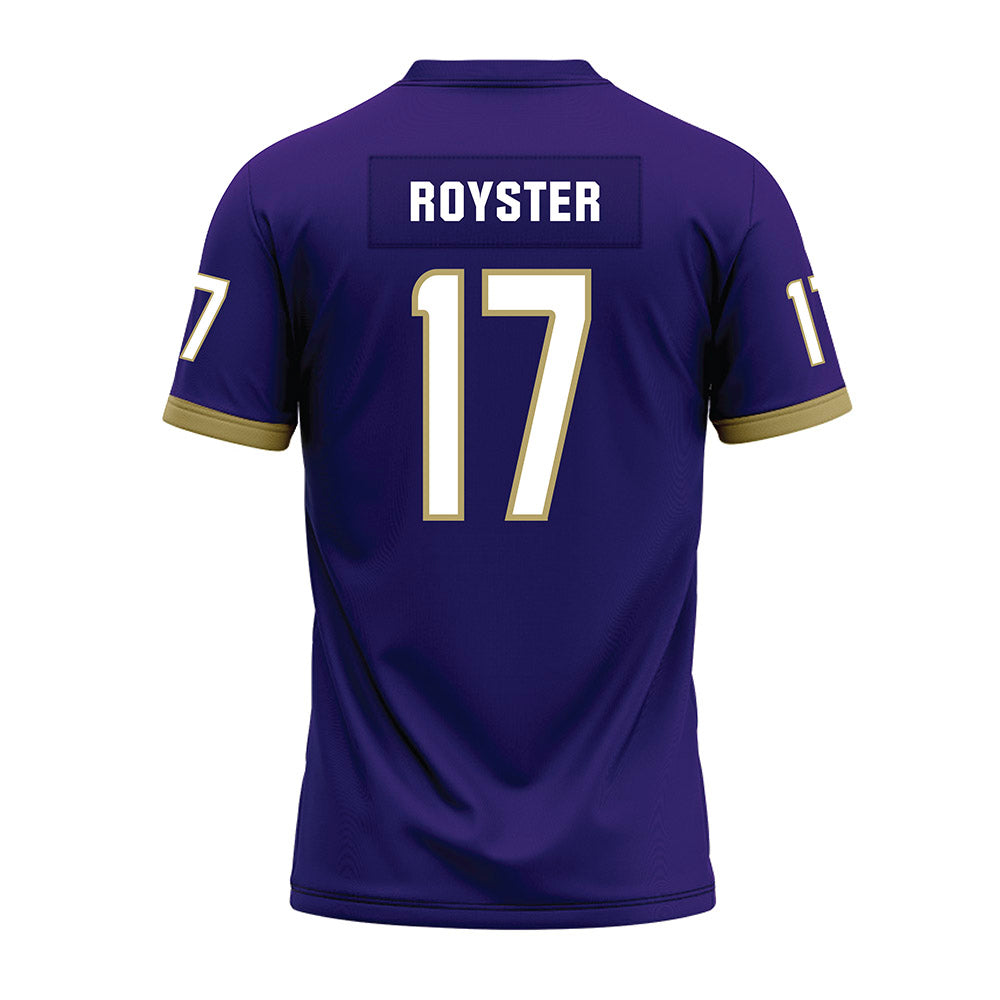 JMU - NCAA Football : Danny Royster - Purple Premium Football Jersey-1