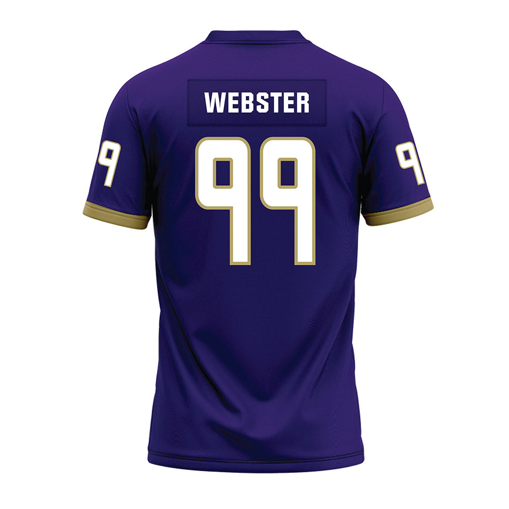 JMU - NCAA Football : Cole Webster - Purple Premium Football Jersey-1