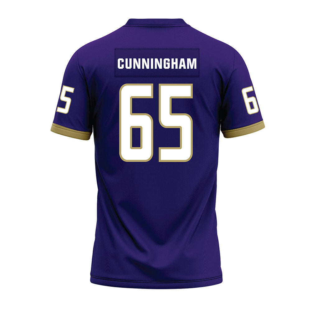 JMU - NCAA Football : Parker Cunningham - Purple Premium Football Jersey-1