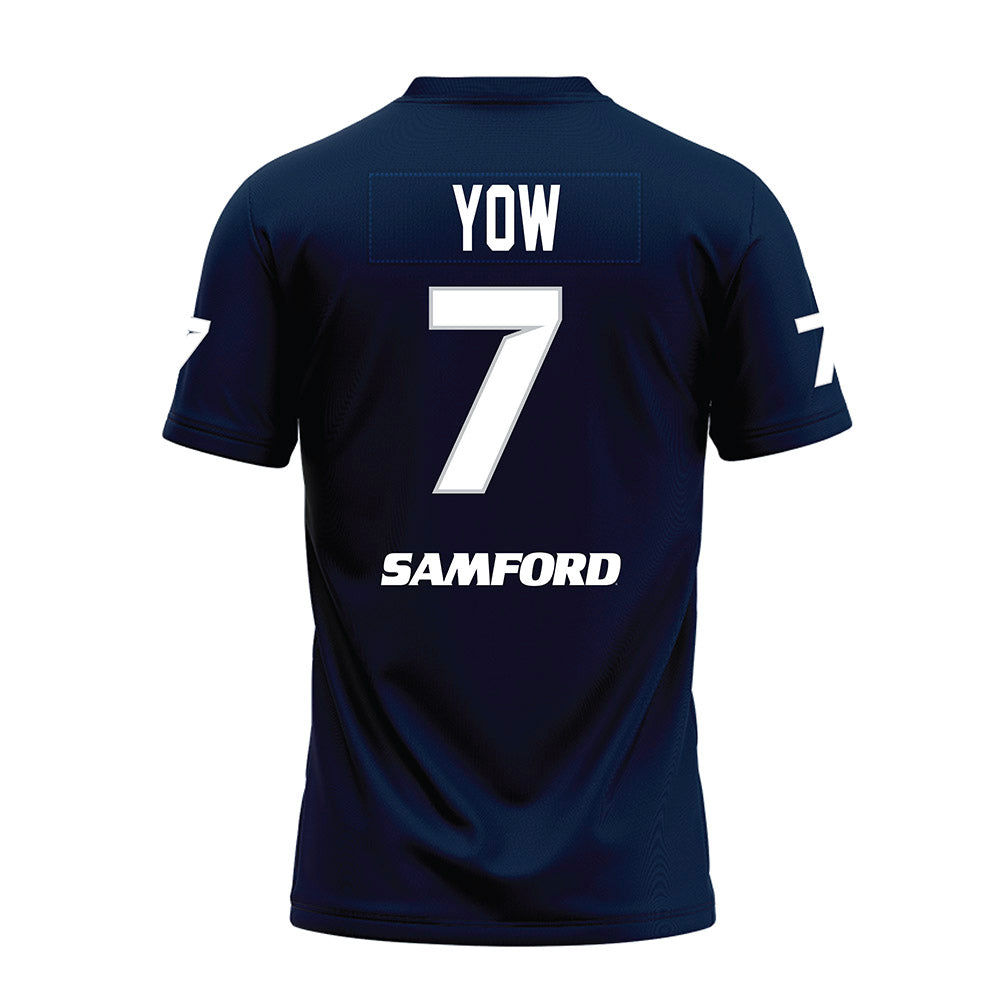 Samford - NCAA Football : Kerrell Yow - Navy Premium Football Jersey-1