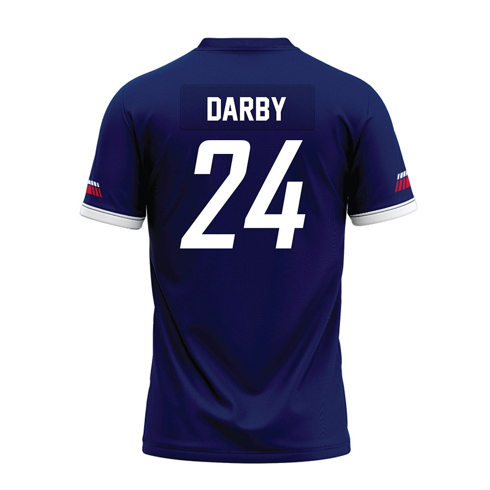 South Alabama - NCAA Football : Damyrion Darby - Blue Premium Football Jersey-1