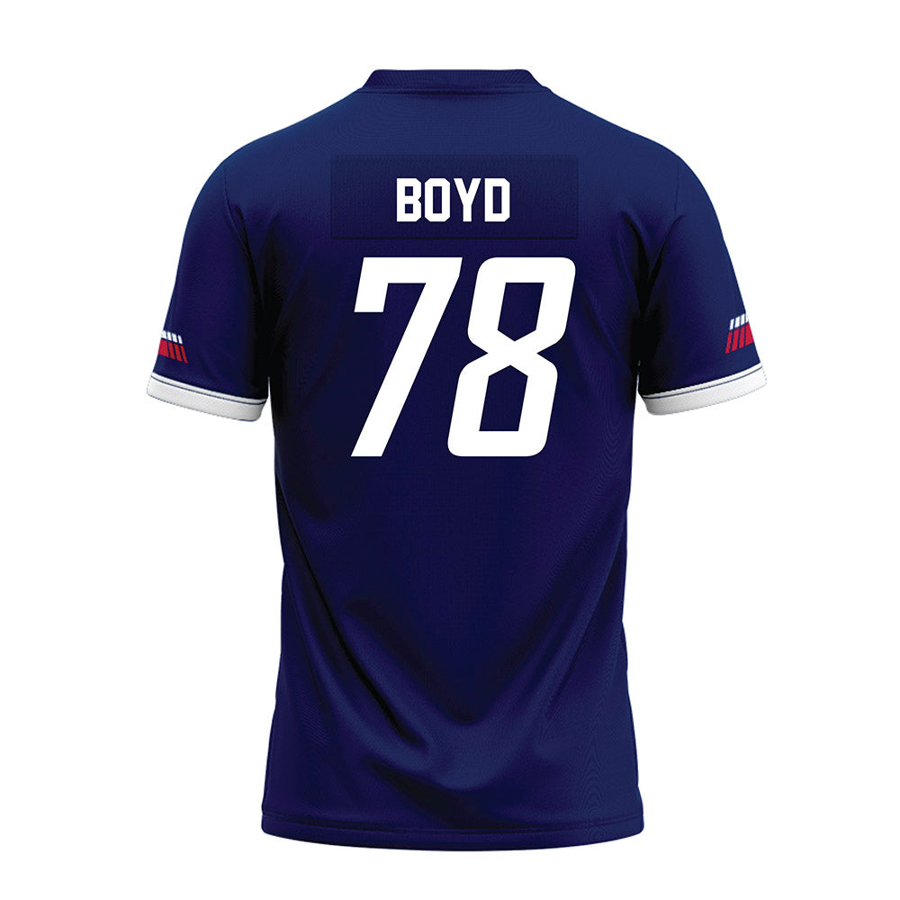 South Alabama - NCAA Football : Noah Boyd - Blue Premium Football Jersey-1