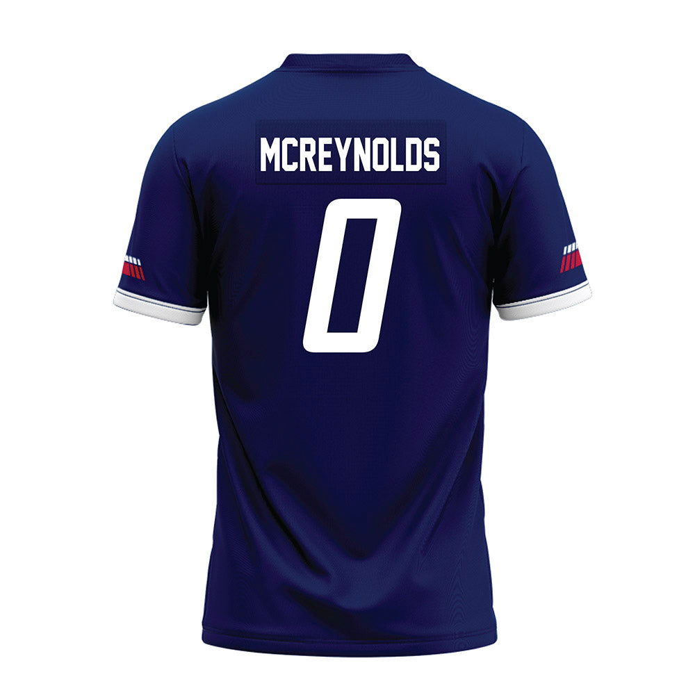 South Alabama - NCAA Football : Braylon Mcreynolds - Blue Premium Football Jersey-1