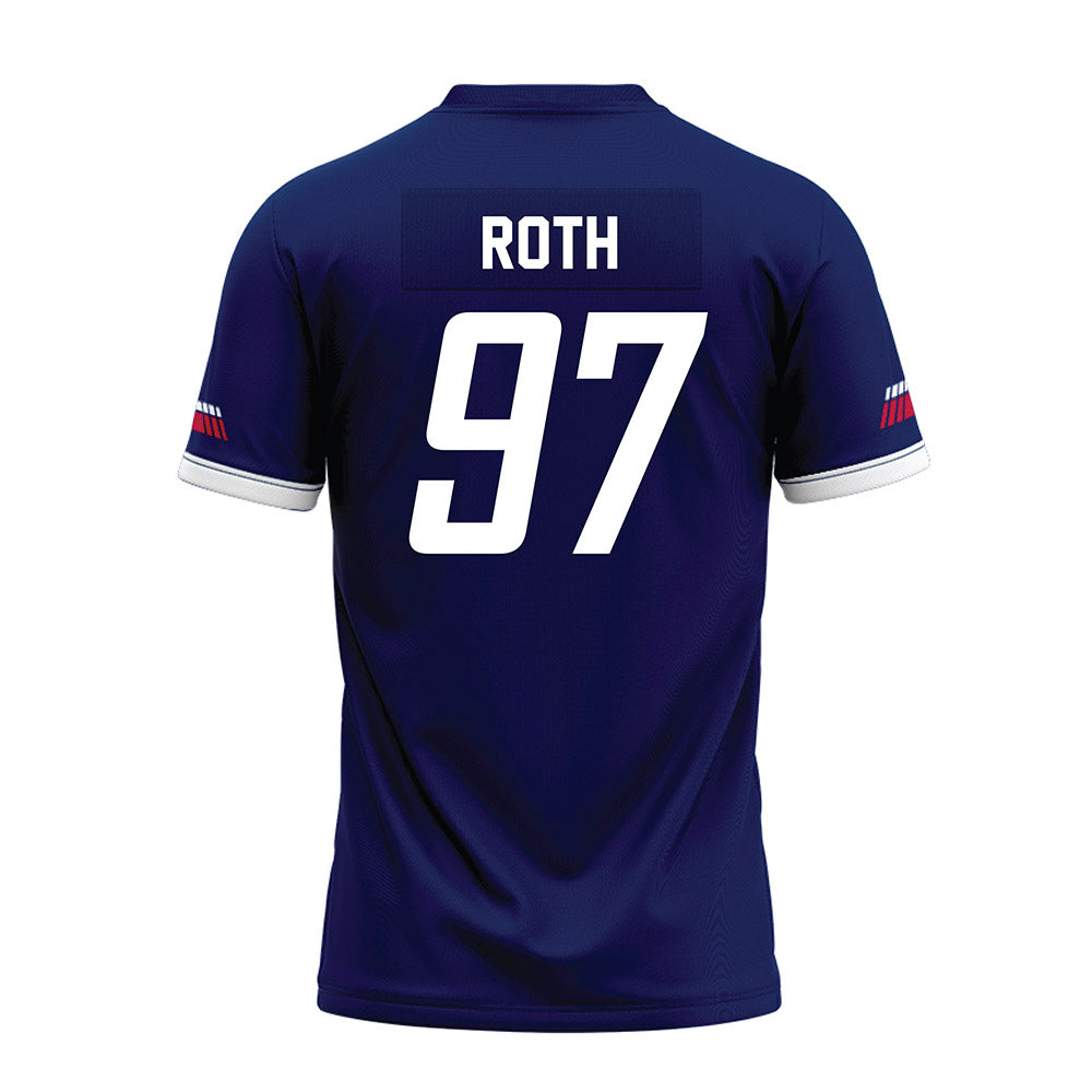 South Alabama - NCAA Football : Max Roth - Blue Premium Football Jersey-1
