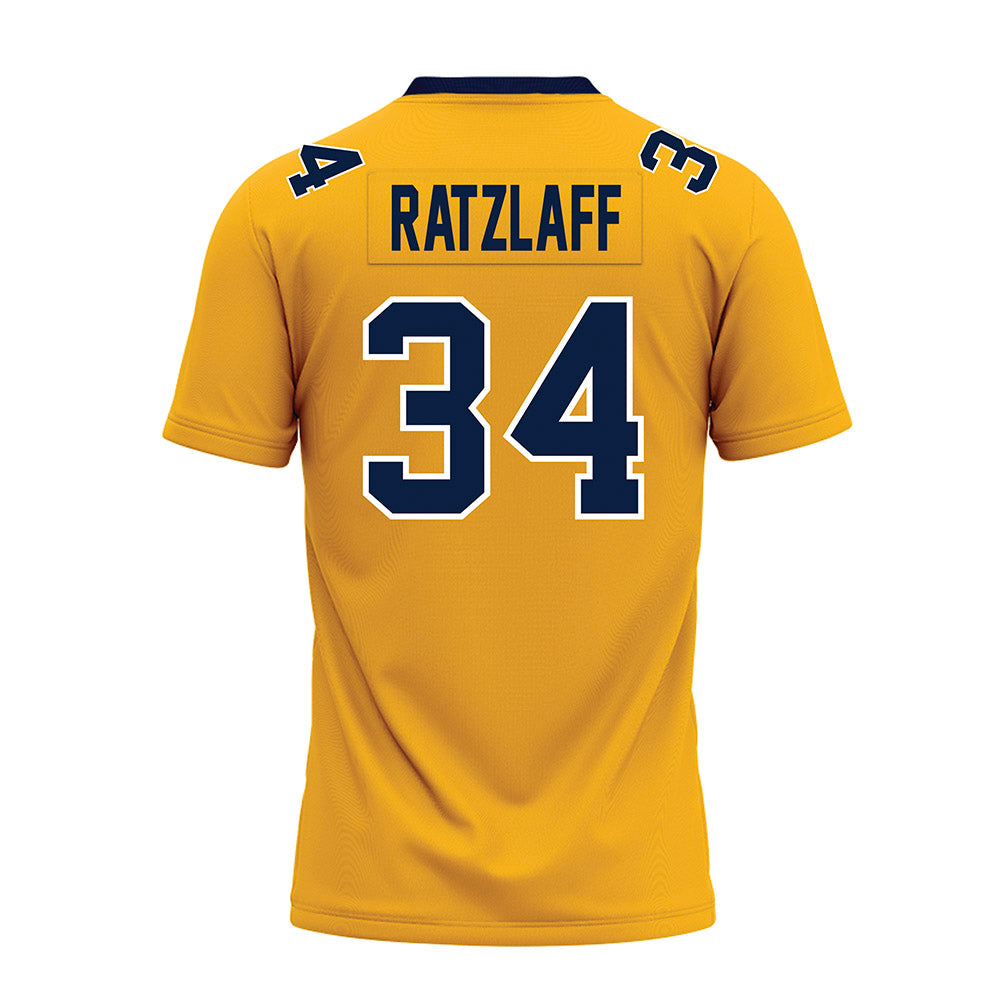 AU - NCAA Football : Nate Ratzlaff - Gold Premium Football Jersey-1