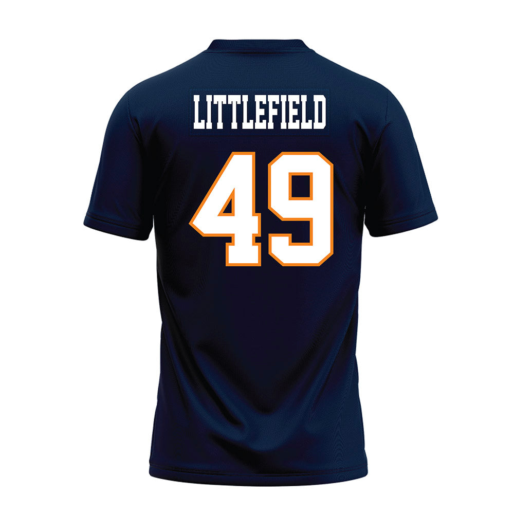 UT Martin - NCAA Football : Connon Littlefield - Blue Premium Football Jersey-1