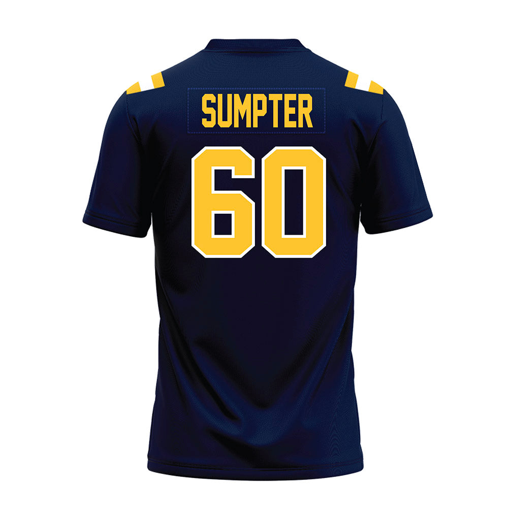 East Tennessee State - NCAA Football : Micah Sumpter - Navy Premium Football Jersey-1