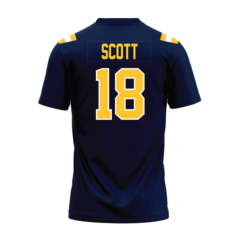 East Tennessee State - NCAA Football : Jayden Scott - Navy Premium Football Jersey-1