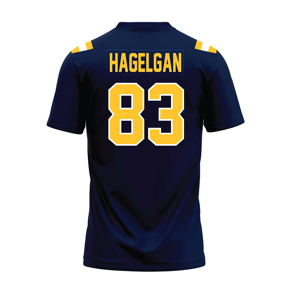 East Tennessee State - NCAA Football : Will Hagelgan - Navy Premium Football Jersey-1