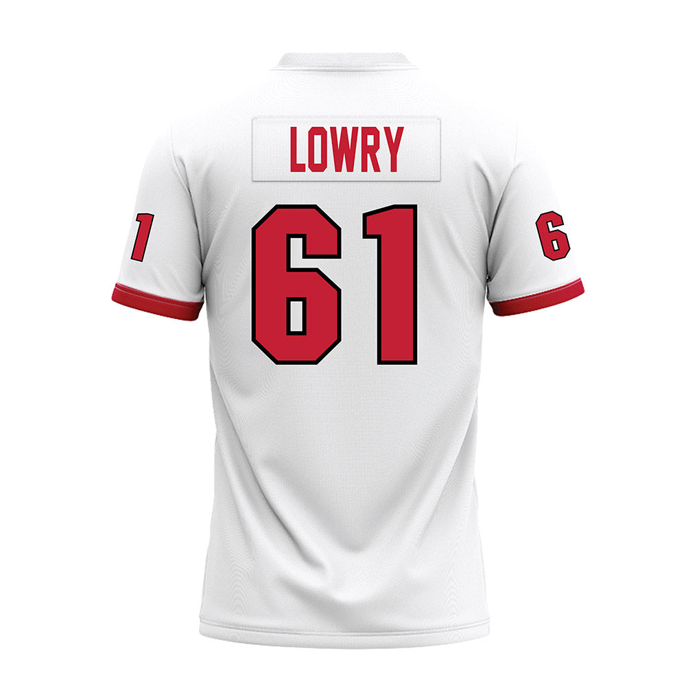 Miami of Ohio - NCAA Football : Andrew Lowry - 2023 White Premium Football Jersey-1