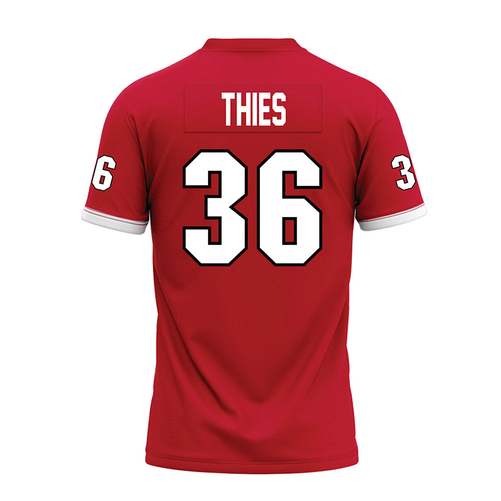 Miami of Ohio - NCAA Football : Tommy Thies - 2023 Red Premium Football Jersey-1