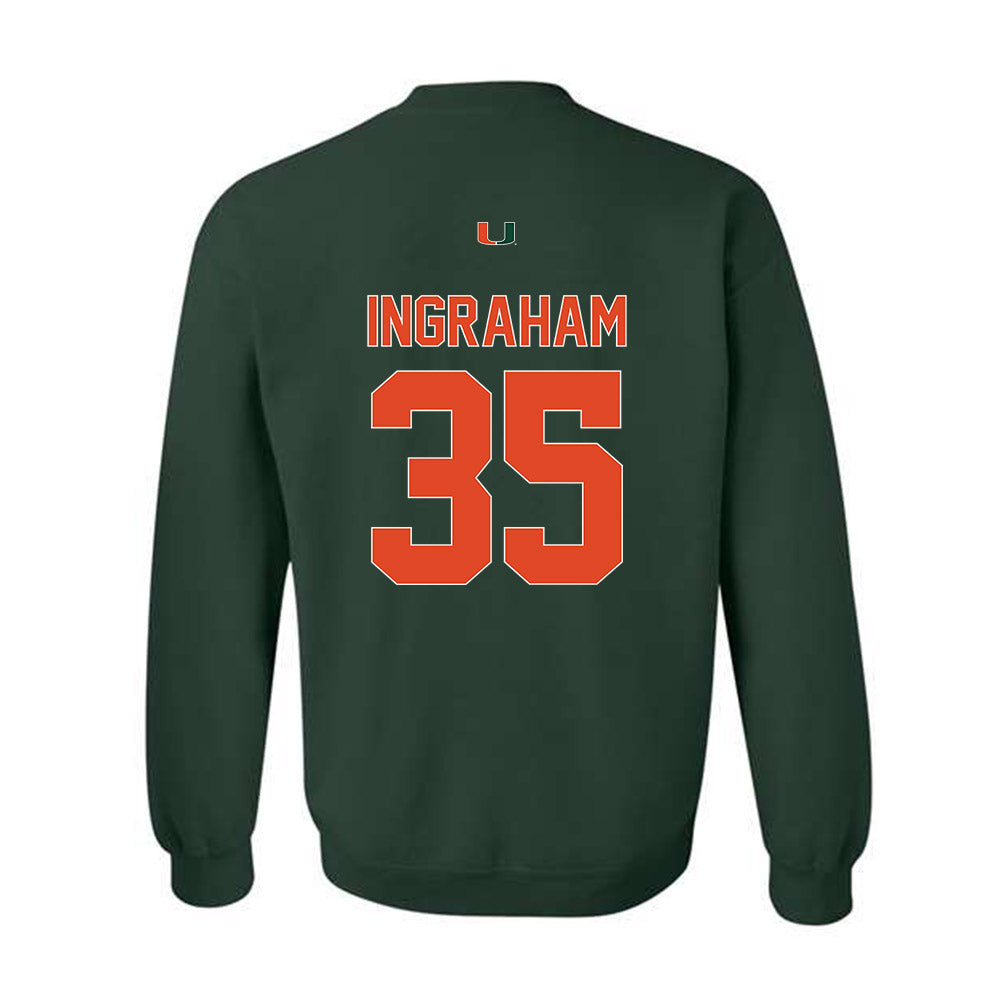 Miami - NCAA Football : Monroe Ingraham - Classic Shersey Crewneck Sweatshirt-1
