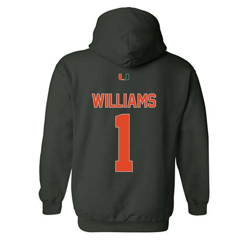 Miami - NCAA Women's Basketball : Cameron Williams - Classic Shersey Hooded Sweatshirt-1