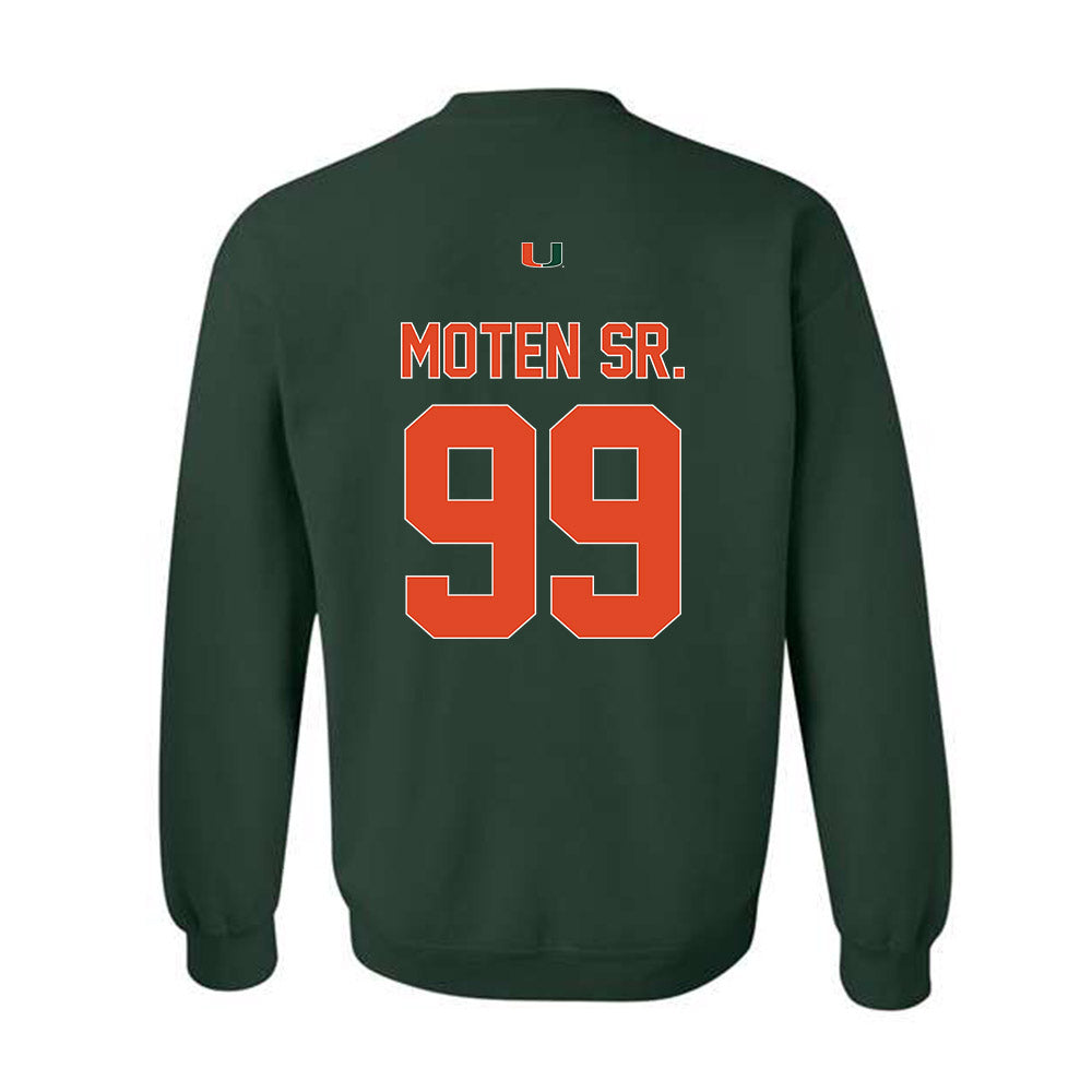 Miami - NCAA Football : Ahmad Moten Sr. - Classic Shersey Crewneck Sweatshirt-1