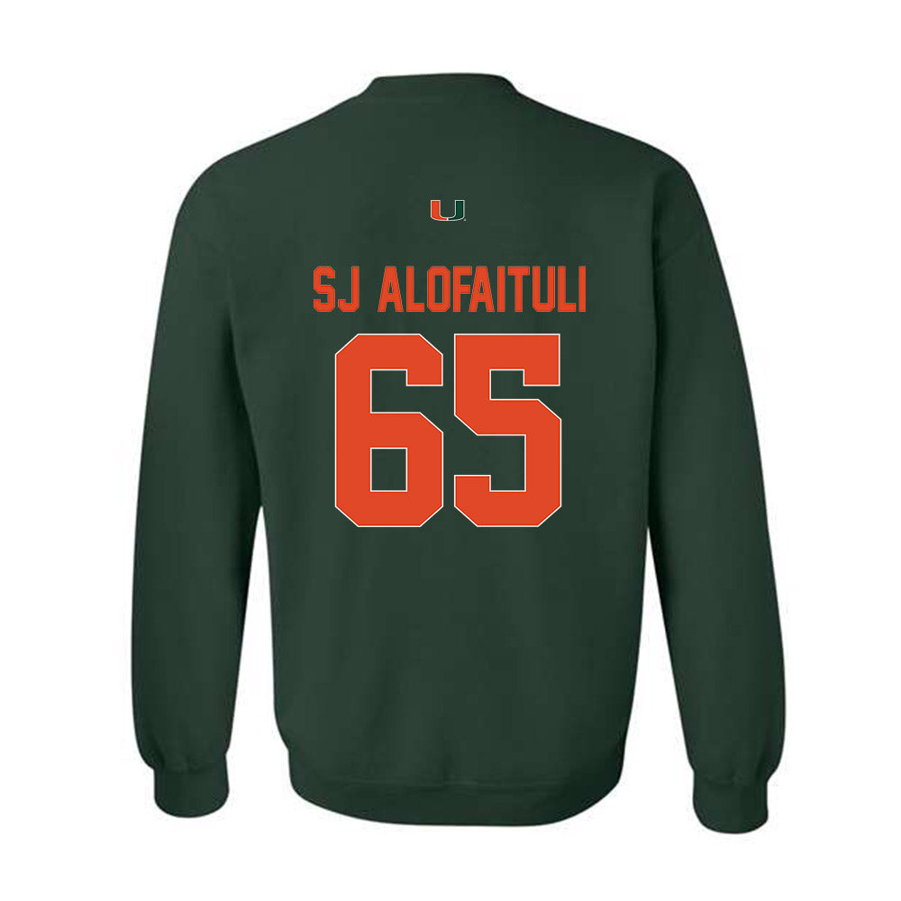 Miami - NCAA Football : Seuseu "SJ" Alofaituli - Classic Shersey Crewneck Sweatshirt-1