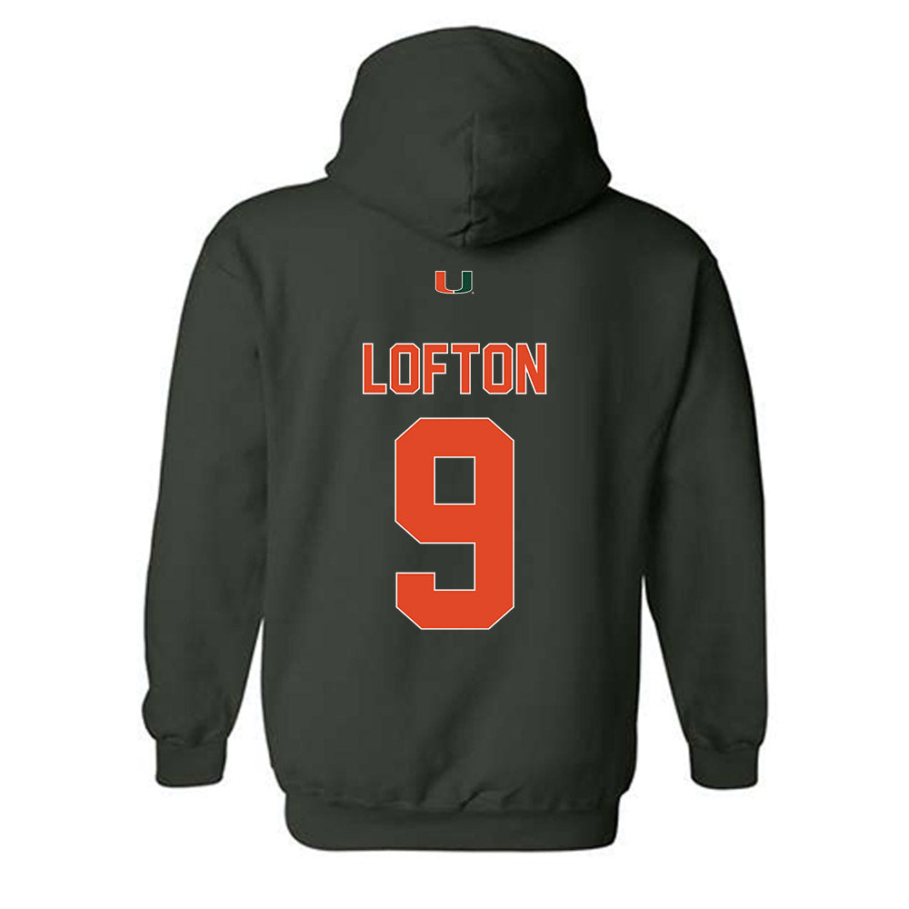 Miami - NCAA Football : Elija Lofton - Classic Shersey Hooded Sweatshirt-1