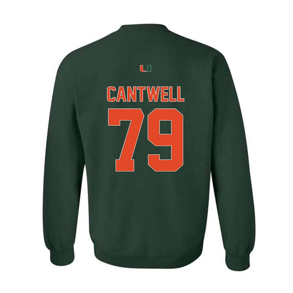 Miami - NCAA Football : Jackson Cantwell - Classic Shersey Crewneck Sweatshirt-1