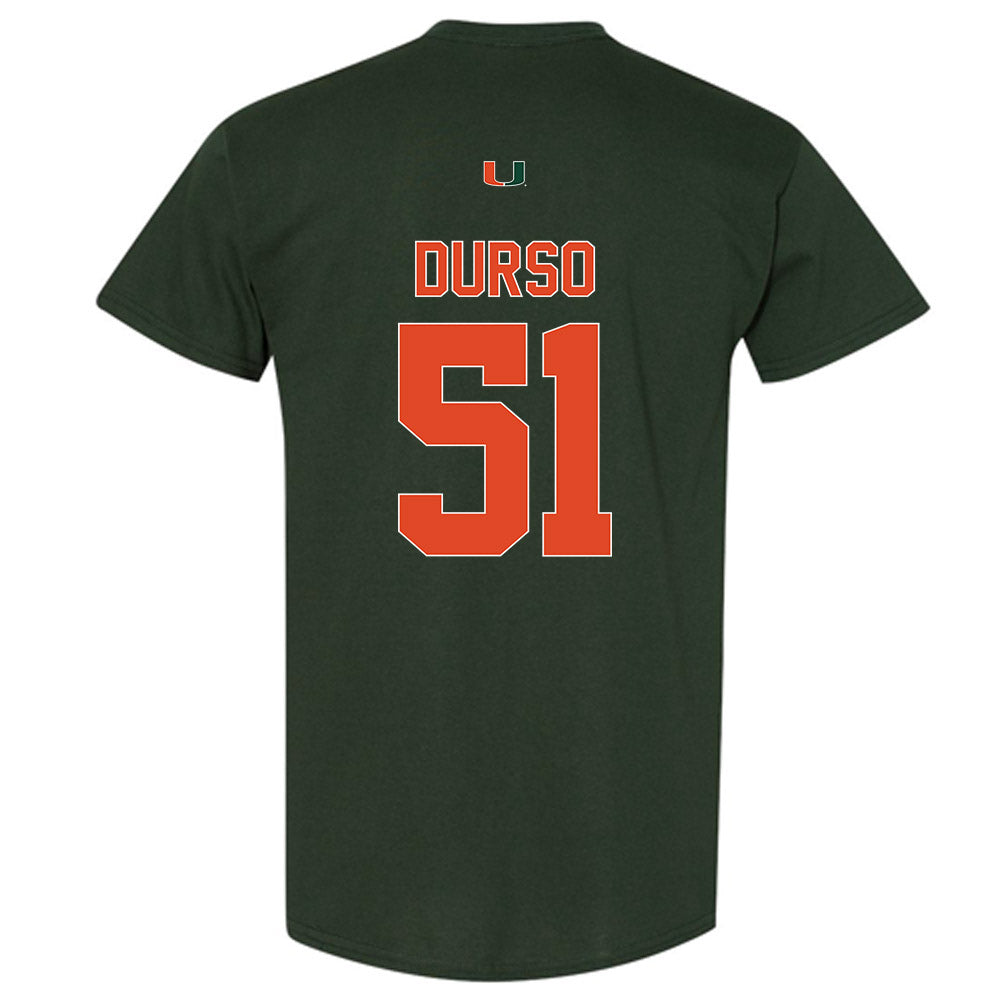 Miami - NCAA Baseball : Jack Durso - Classic Shersey T-Shirt-1