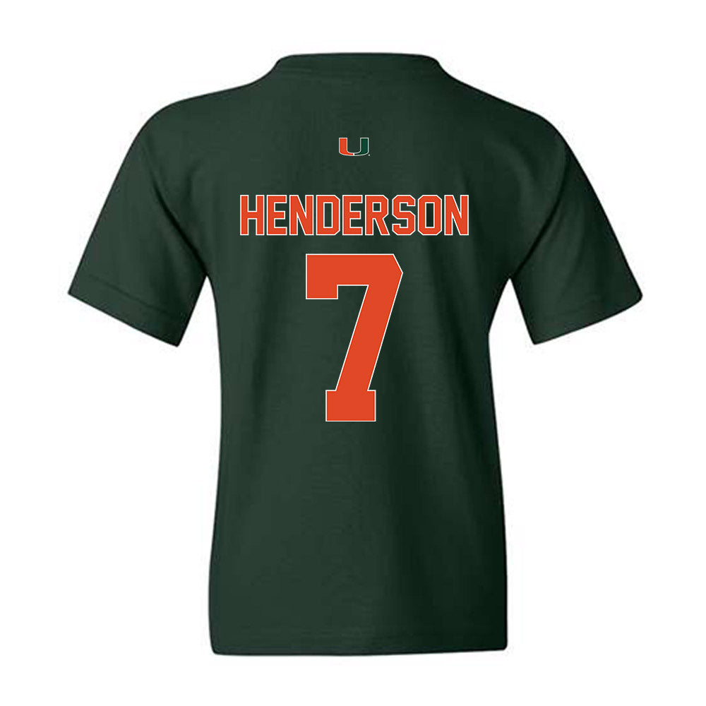 Miami - NCAA Men's Basketball : Shelton Henderson - Classic Shersey Youth T-Shirt-1