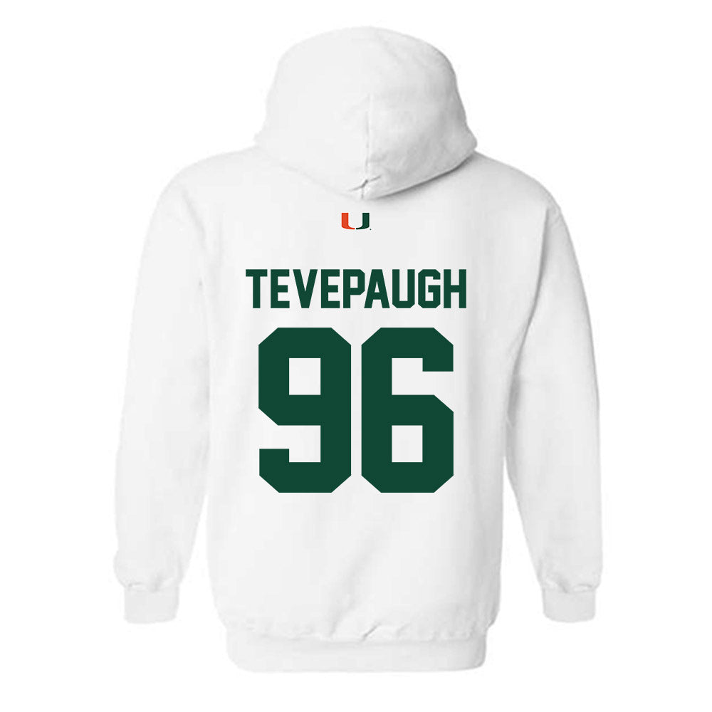 Miami - NCAA Football : Tucker Tevepaugh - Classic Shersey Hooded Sweatshirt-1