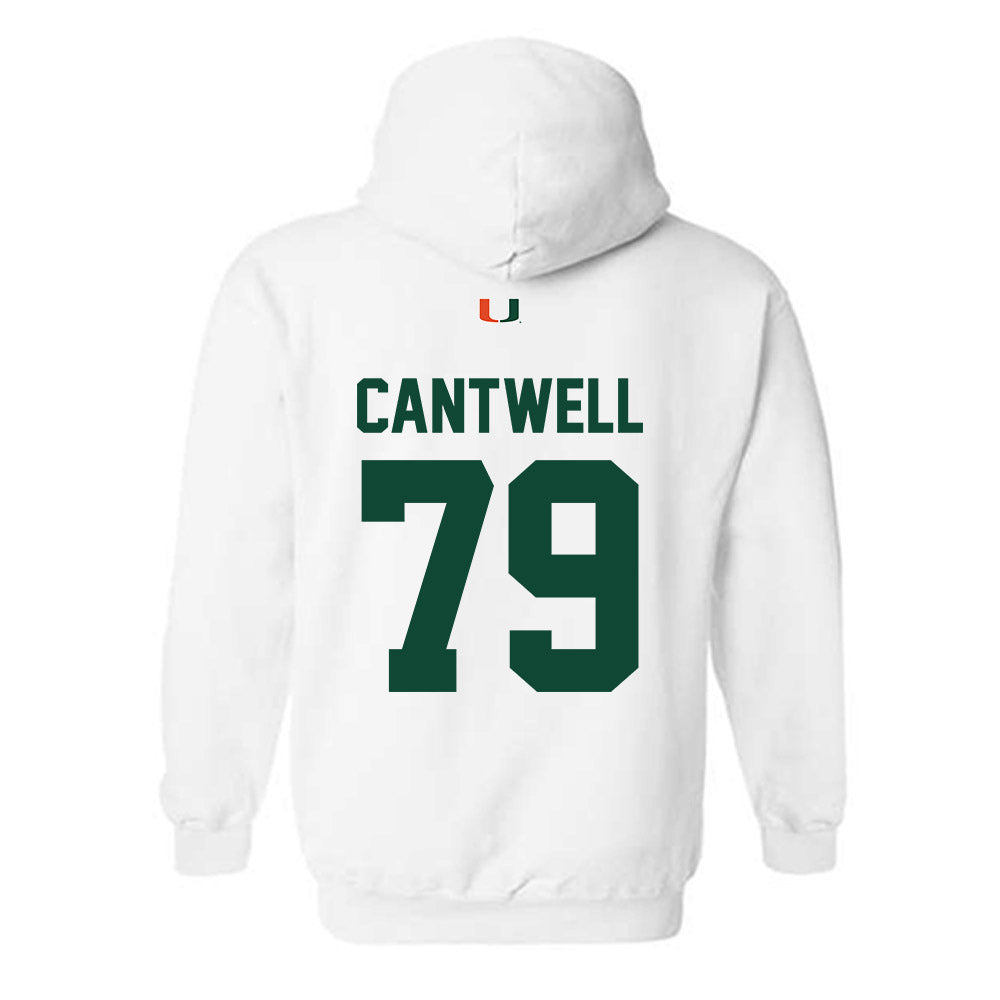 Miami - NCAA Football : Jackson Cantwell - Classic Shersey Hooded Sweatshirt-1