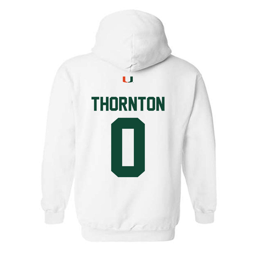Miami - NCAA Football : Omar Thornton - Classic Shersey Hooded Sweatshirt-1
