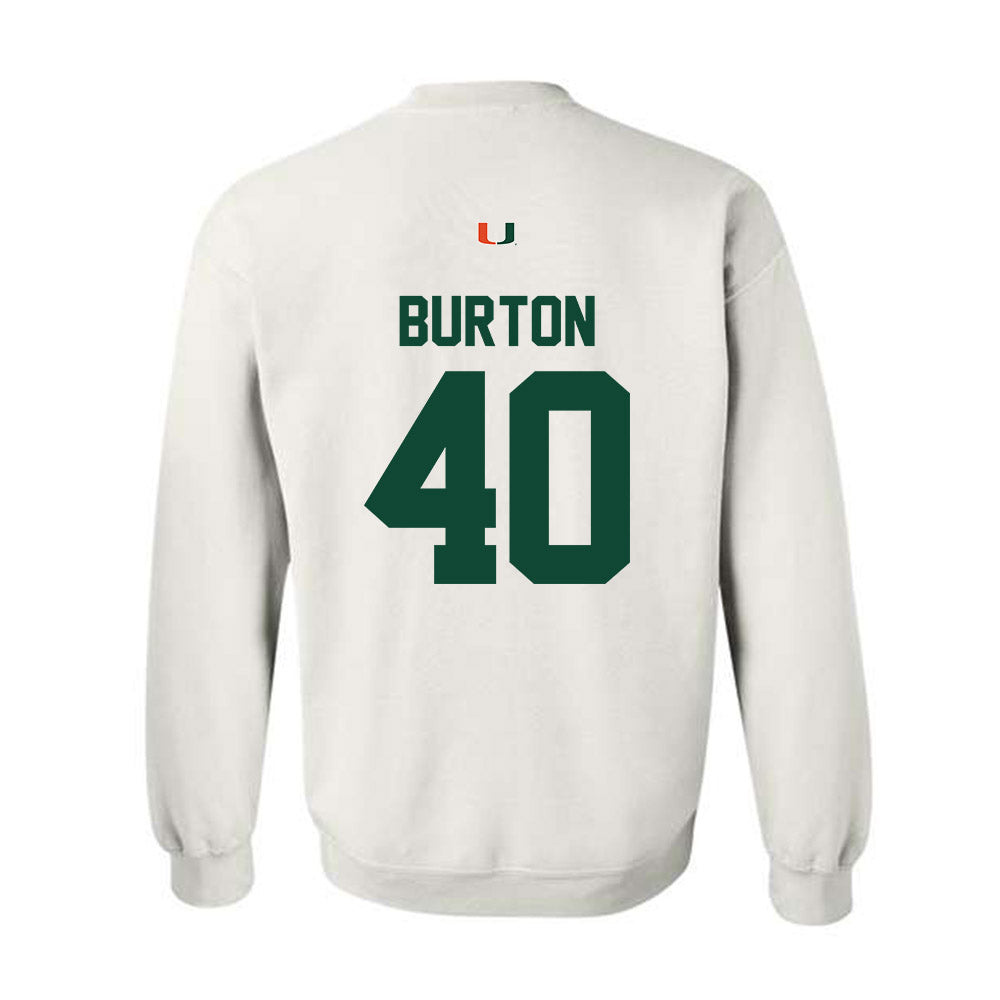 Miami - NCAA Football : Brennan Burton - Classic Shersey Crewneck Sweatshirt-1